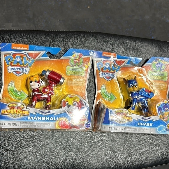 Nickelodeon Other - 2 Paw Patrol Action Figure: Hero Pup Mighty Marshall & Chase